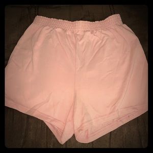 Baby pink cheer soffe shorts